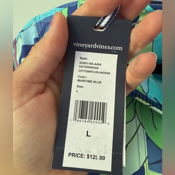 Vineyard Vines Maritime Blue Anorak Spring summer jacket Boys size 16 Large NWT - Picture 2 of 5
